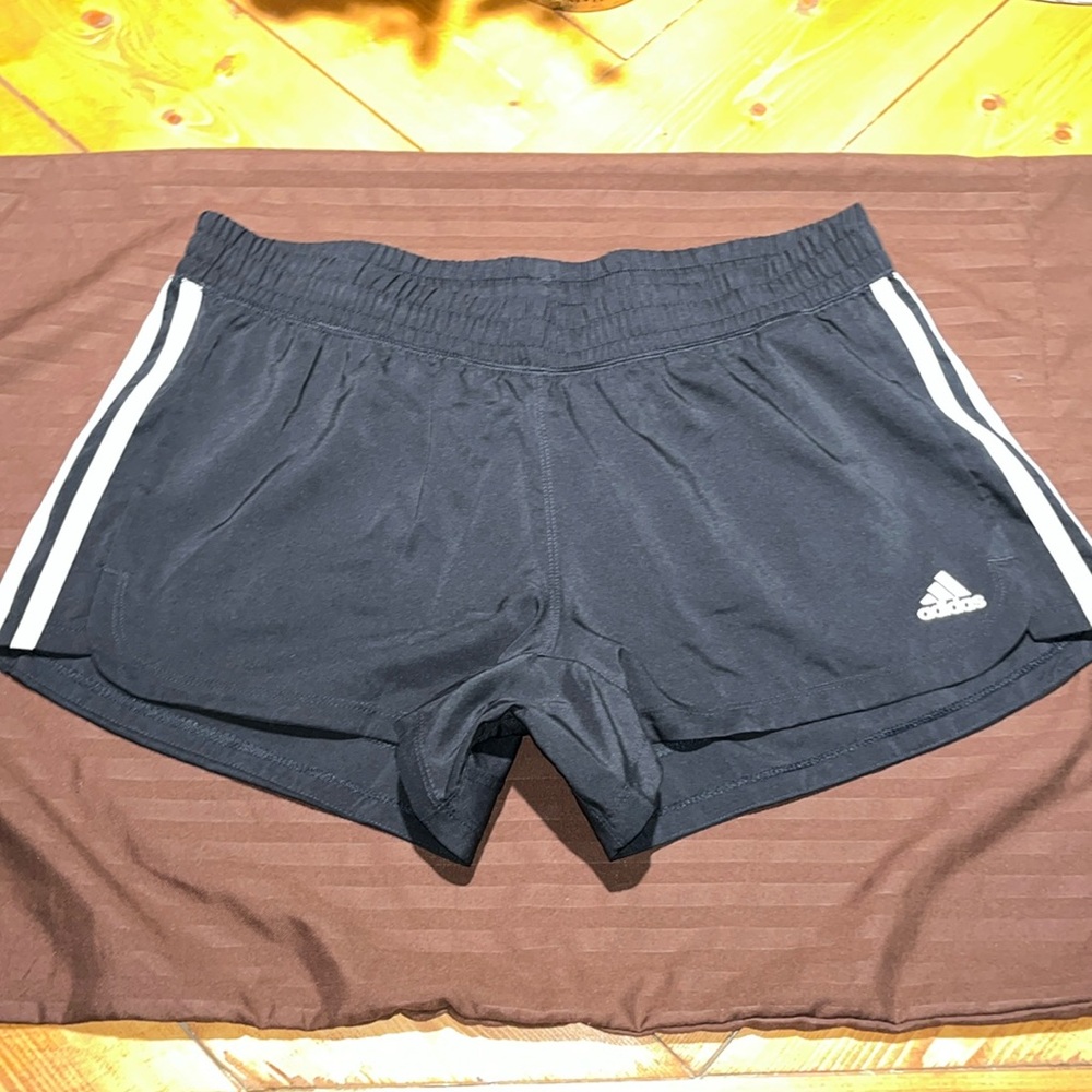Adidas Classic Black Athletic Pacer Shorts NWT - Picture 2 of 12